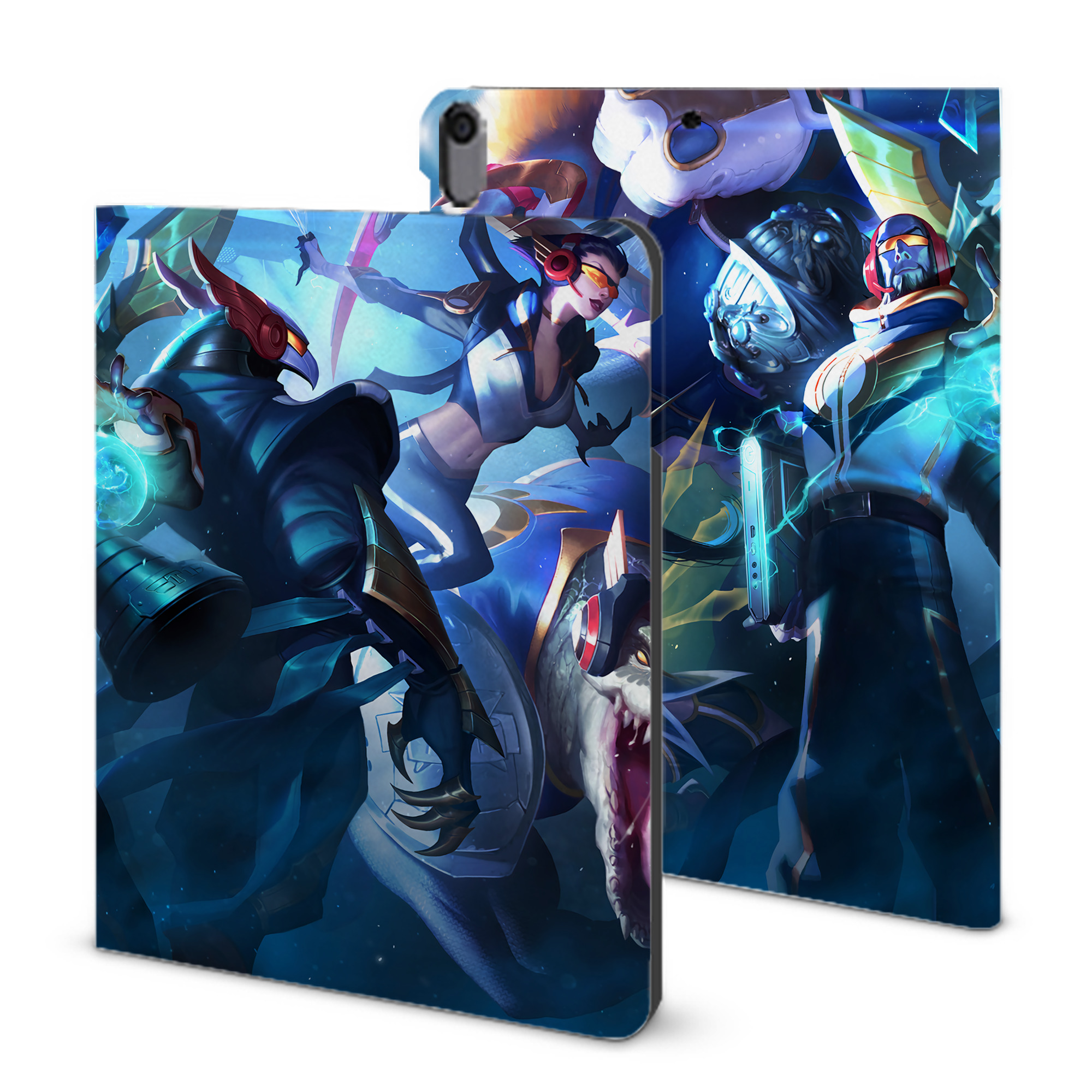 （画像用） リーグ・オブ・レジェンド League of Legends LOL IPad ケース ブック型 PUレザー TPU 耐衝撃 軽量 薄型 ペン収納なし 全面保護 IPad 各モデル対応